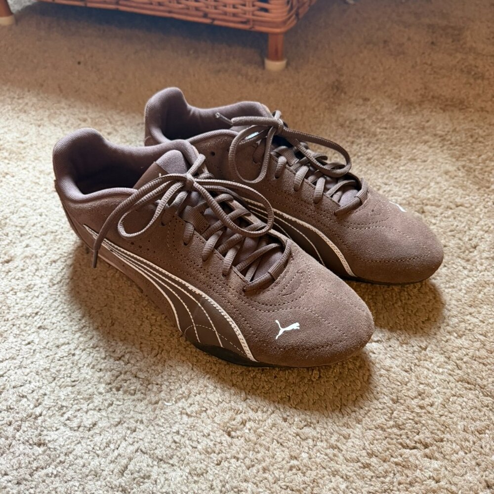 Puma Speedcat Sneakers Brown/White Size 8 Mens/9.5 Womens